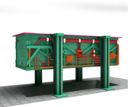 Horizontal garbage compressor